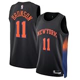 Jalen Brunson New York Knicks NBA Kids Youth 8-20 Black Icon Edition Swingman Jersey (US, Numeric, 14, 16, Regular, Black)
