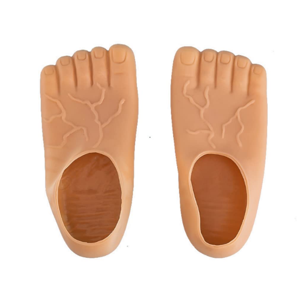 Halloween Caveman Slippers Weird Latex Beach Floor Shoes Bigfoot Shoes