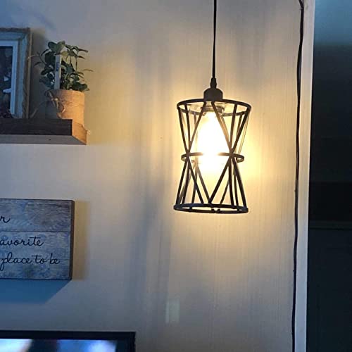 Hmvpl Farmhouse Plug In Pendant Light, Outdoor Swag Lamp With Plug In Cord On/Off Dimmer, Plug In Hanging Light Fixture For Dining Room Bedroom Kitchen Island(1 Pack) #TOP5