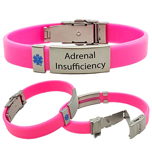 Bracelet d'identification médicale pour le sport et le quotidien insuffisance surrénale