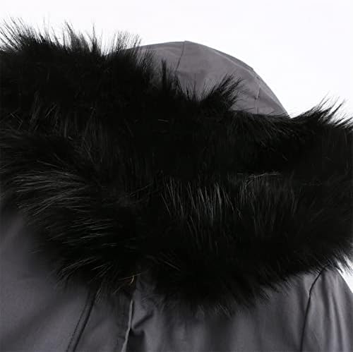 L9WEI Winterjas voor dames, kort, perfecte jas, donsjas, echt bont, dikke wollen fleece, winterjas, warm, knielang, imitatiebont, camouflage, lichtgewicht, casual damesjassen