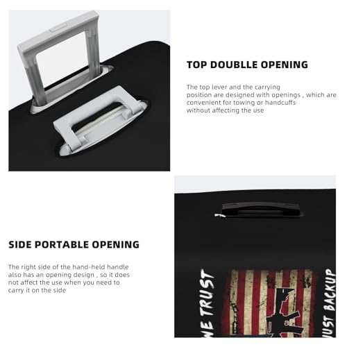 Travel Luggage Cover In God We Trust My Guns Are Just Backup Fashion Washable Baggage Suitcase Protector Fit For Luggage Large4