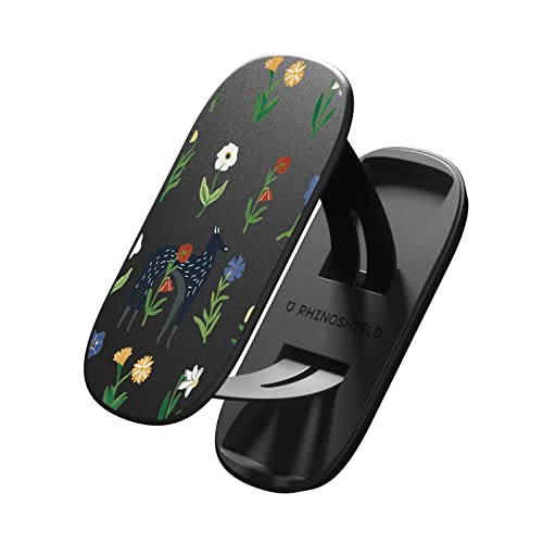 RHINOSHIELD GRIPMINI スマホリング 両面テープ式 スタンド機能 落下防止 薄型 取り外し可能 縦置き 横置き 片手操作 - Promenade in Flowers
