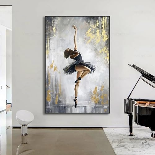 Salon sans vie ? Découvrez la peinture sur toile abstraite de danseuse TONGYINLI 70x100