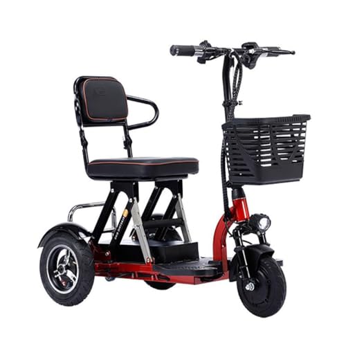 Triciclo Adulto,Scooter De Movilidad Eléctrico Plegable,Mayores Silla De Ruedas Eléctrica,Para Personas Mayores,Viajes,Adultos 20 ah