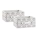 DII Fabric Storage Bins for Nursery, Offices, & Home Organization, Containers Are Made To Fit Standard Cube Organizers (11x11x5.5") Starburst Gray - Set of 2