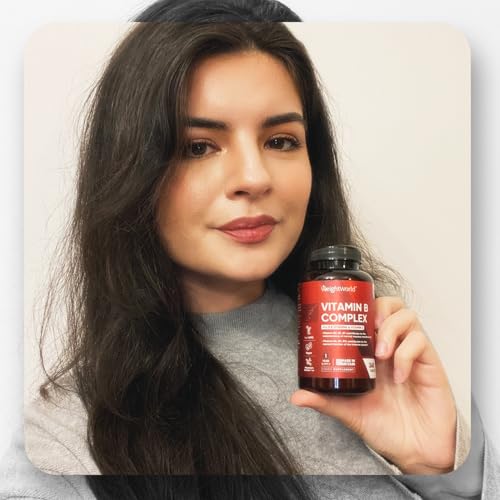 Vitamin B Komplex - 1 Jahr Vorrat - 365 Vitamin B Tabletten - Alle 8 B Vitamin B12, B1, B2, B3, B5, B6, B7, B9 - Mit Vitamin C (Ascorbinsäure), Biotin, Folsäure - Vegane B Complex - WeightWorld