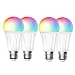 Smart Light Bulb ESICOO, Smart Bulb, led Bulb, Smart Light， Compatible with Alexa Google Home IFTTT, Dimmable 60W Equivalent Lamp Bulb RGBW (4 Pack 9W)