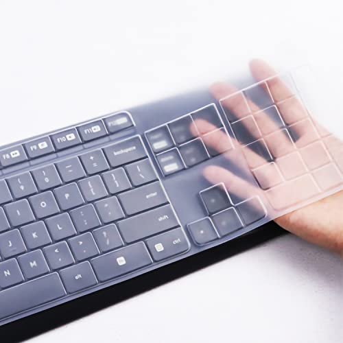 Keyboard Cover for Logitech K235 MK235 & K375S Wireless Keyboard, Compatible Logitech MK235 K375S Keyboard Accesseries Keyboard Skin - Clear