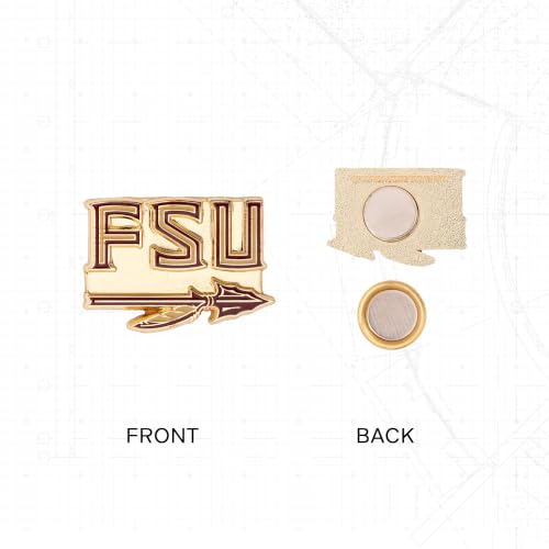 Image of Desert Cactus Florida State University Magnetic Metal Lapel Pin (E) | Officially Licensed FSU Florida State Seminoles Enamel Finish Lapel Pin Formal Wear Bag and Hat Jewelry Tie Track Brooch Pin