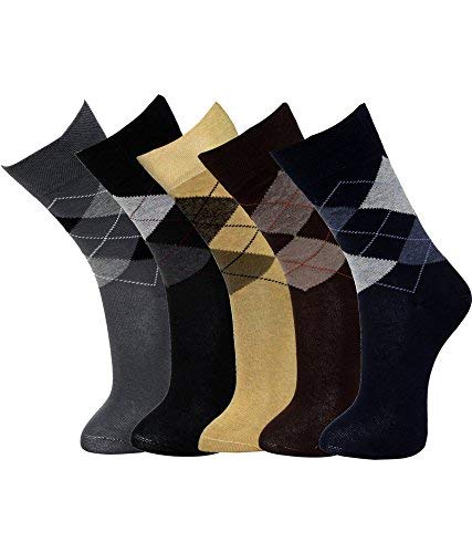 pinkit Men's Woollen Thick Terry Argyle Patterned Cushioned Socks - Woollen Angoora Formal Socks - Pack of 3 Pairs (Any 3 Colours)-picture-10