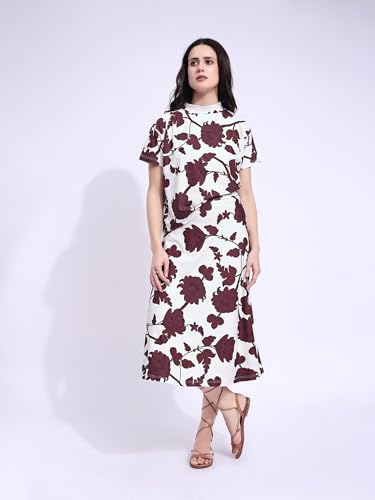 Image of PURVAJA Women's Regular Midi Printed Co-Ords
