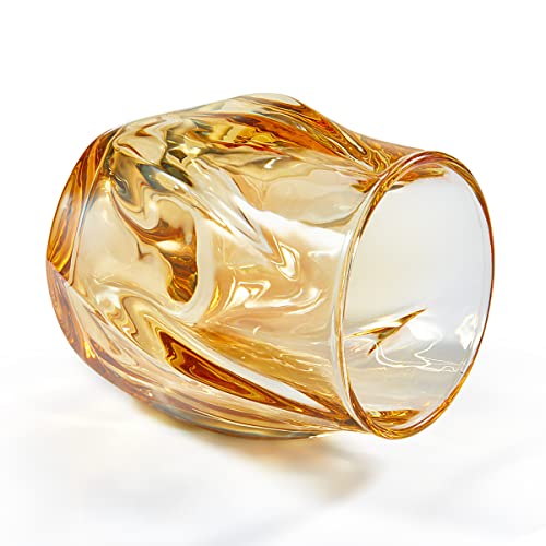 ANBFF Conjunto de 2 copos de uísque, copos de rochas, copos de 250 ml, copo de vidro criativo de cri