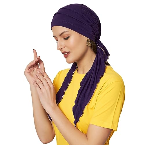 Image of The Headscarves Women Bamboo Pre Tie Scarf (HS107 Multicolor)