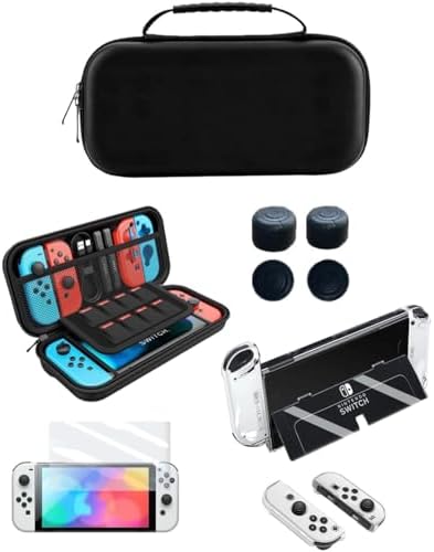 Case Estojo Para Nintendo Switch oled Console + 2 Pelicula Vidro ...