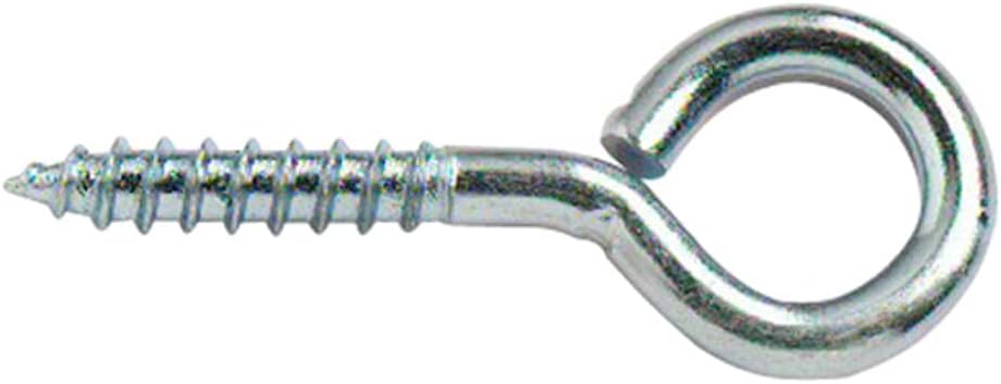 Bulk hardware BH01677 25mm (1 inch) BZP Steel Screw in Eye Bolts- Pack of 25