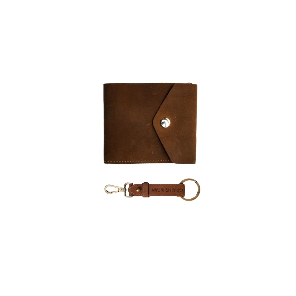 Wallets for Man-Leather Men's Wallet with Premium Leather Keychain Original Stylish Birthday Combo Purse Box Gifts Set-Men Boys Boyfriend Father Husband Male Gents Dad Son (Tan)-image-41