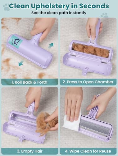 Image of DELOMO Pet Hair Remover Roller, Reusable Lint Roller for Dog and Cat Hair