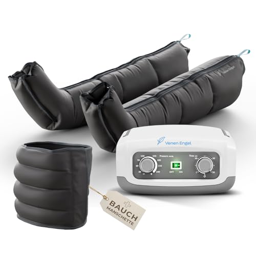 Venen Engel 4 Basic mit Bauchmanschette & Beinmanschetten | 4 Luftkammern | 1 Massageprogramm | zur Reduzierung von Cellulite | Beinmassagegerät fördert Durchblutung