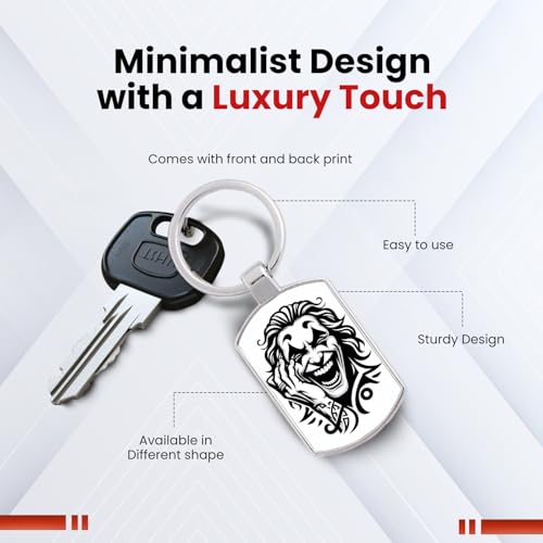 Image of Stylish Metal Keychains with Permanent Glossy Print - Inspirational Quotes & Spiritual Designs - Perfect Key chains for loved ones, Personal Use, Gifts & Return Gifts
