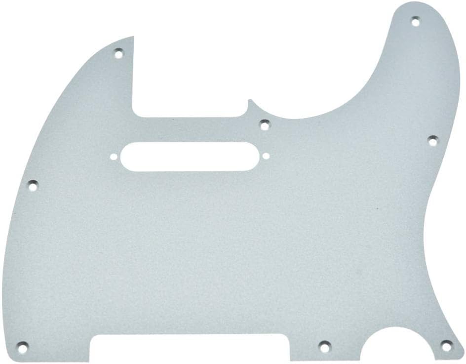 Dopro 8 Hole Matte Aluminum Tele Pickguard Metal Anodized TL Pick Guard Scratch Plate for USA/Mexico Tele/Telecaster Matte Silver
