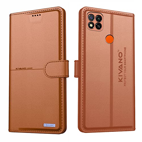 Image of KIVANO Xiaomi Redmi 9 / Redmi 9 Activ /Poco C31 Flip Cover | Leather Finish | Inside Pockets & Inbuilt Stand | Shockproof Wallet Style Magnetic Closure Back Cover Case