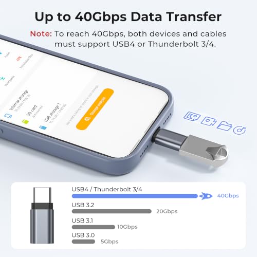 Image of Basesailor USB C to USB OTG Adapter (Dual USB 3.0 Ports,2 Pack),Works with Thunderbolt 3 MacBook Pro,Chromebook,Microsoft Surface Go,Galaxy S10 S10E S9 S8 Plus Note 10 9 8,LG V50 G8,Google Pixel 3 XL