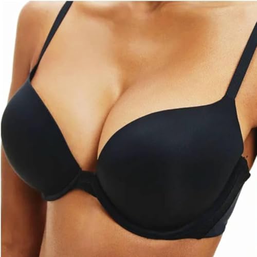 2 sizes bigger boost bra Super maximise Push Up THICK Padded bombshell VS add 2 cups assets full effect (as8, cup_band, b, 34, Black)