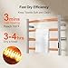 SHARNDY Towel Warmer with Built-in Timer for Bathroom Wall Mounted Bath Towel Heater Plug-in Electric Heated Towel Rack Brushed ETW29