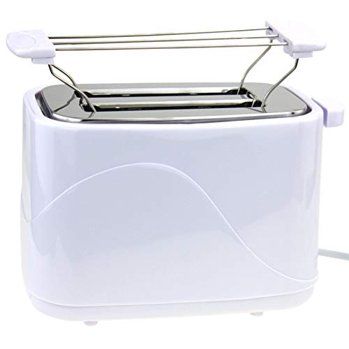 Smartweb Toaster für 2 Scheiben mit Brötchenaufsatz, Toaster 700 Watt, Doppelter Toaster, Toastautomat weiß