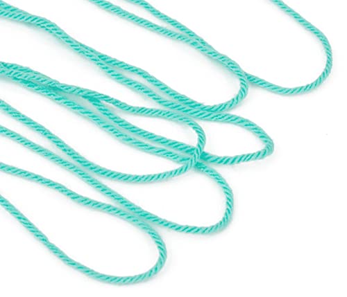 Image of Wool Blend Pastel Color Acrylic Hand Knitting Yarn (Electric Aqua Blue) (Hanks-300gms)