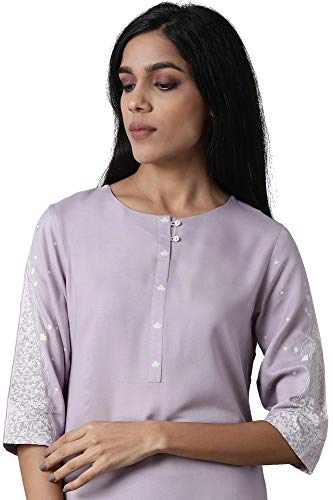 Image of W for Woman Women's Rayon Regular Fit Classic Kurta