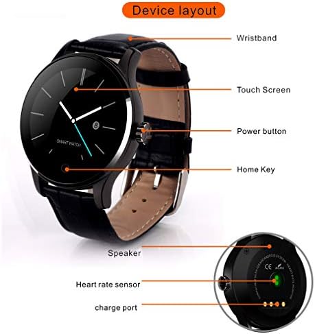 Amazon.com: Reloj inteligente, K88H Smartwatch Fitness Tracker Relojes  inteligentes para mujeres y hombres con monitor de ritmo cardíaco Bluetooth  compatible con Android iOS (2 correas) : Electrónica