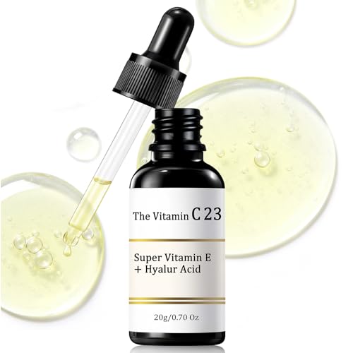 23% Vitamina C Siero Viso, Vitamin C Serum pura 23%, Siero Vit c con Vitamina E e Acido Ialuronico, Migliora la Pelle, Idrata in Profondità, Riduce le Linee Sottili, 20ml