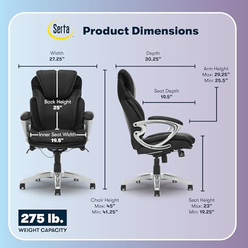 Serta Bryce Executive Office Chair lumbar detail