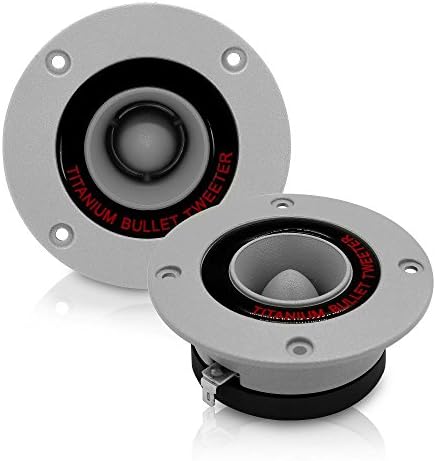 Pyramid 3.25" Car Audio Speaker Tweeter - 300 Watt High Power Aluminum Bullet Horn with 1 Inch Super Titanium Tweeters, 2 kHz - 25 kHz Frequency, 96 dB, 4 Ohm, Heavy Duty 30 oz. Magnet - TW18 (Pair)