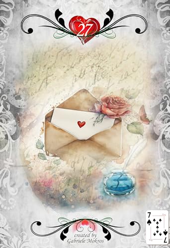 The Love of Lenormand – Lenormand Orakelkarten – Kartendeck in dekorativer Box mit 36 Karten mit roter Folienprägung