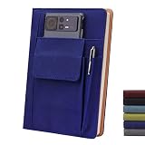 Refillable Lined Leather Journal Notebook, A5 Size Hardcover Journal Notebook for Women Men,100gsm 2