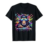 Bunter Dj Colorful Affen Music DJ Lover