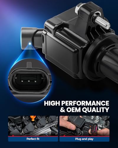 Image of KAX 5 Ignition Coils & 5 Spark Plugs Set for Chevy Trailblazer, Colorado