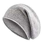 MissShorthair Slouchy Beanie Hats for Women Fashionable Warm Winter Beanie Knit Hat, Light Grey