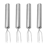 BDEPSTCR Reutilizable Como Brocheta de Maíz,4 Piezas Pinchos de Acero Inoxidable,con 3 Dientes, para Verduras, Comida a la Parrilla, Verduras, Mazorcas de Maíz