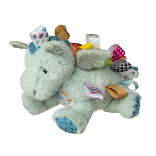 Image of Taggies Stuffed Animal Soft Toy with Sensory Tags, 9-Inches, Mega-Taggies Drax Dragon