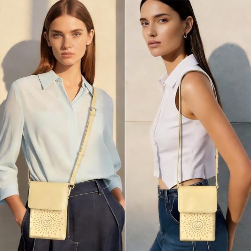 Image of APHISON Small Crossbody Bags for Women Trendy, Leather Phone Wallet Purses Handbags Card Slots with Adjustable Strap
