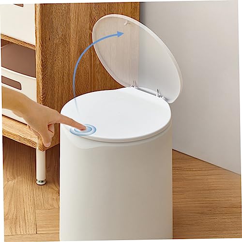 Caneca de basura rectangular LABRIMP de plástico blanco miniatura 3