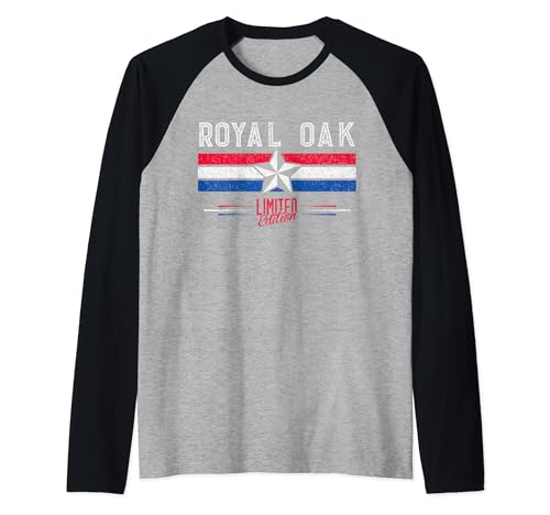 Royal Oak T-Shirt Retro Vintage Shirt Gift Women Men Kids Raglan Baseball Tee