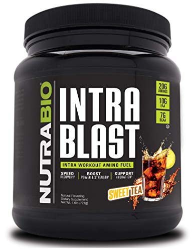 Nutrabio Intra Blast - Advanced Electrolyte Performance Matrix - Amino Acid, Eaa/Bcaa Formula - Non-Gmo, Gluten Free, Intra And Pre Workout Powder - 30 Servings - Sweet Tea #TOP5