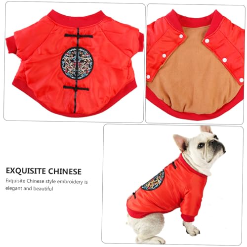 Abrigo para perro Yardwe estilo chino para año nuevo miniatura 5