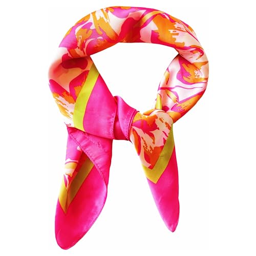Luxurious Silk Feeling Scarf, Elegant Satin Square Head Scarf for Women, Versatile Hair Wrap Accessory4