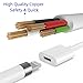 ONGAHON Charger Adapter Compatible with Apple Pencil 1st Generation, 2 Pack (1FT/30CM) USB A Male to Lightning Female,iPencil 1 Accessories for i Pad Pen First Gen Charging Cable White